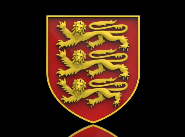 Coat of Arms of England Modelo de impresión 3D .c4d .max .obj .3ds .fbx .stl .blend 