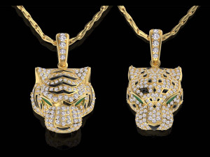 Pendants tiger and panther 3D-printmodel