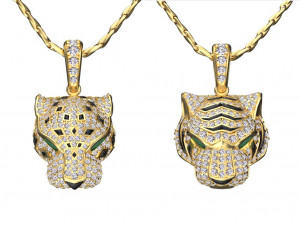 Pendants tiger and panther 3D Print Model