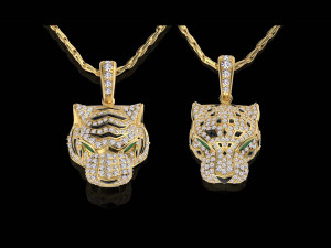 Pendants tiger and panther 3D Print Model