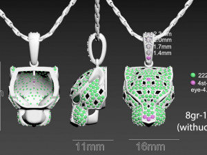 Pendants tiger and panther 3D Print Model