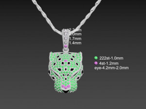 Pendants tiger and panther 3D Print Model