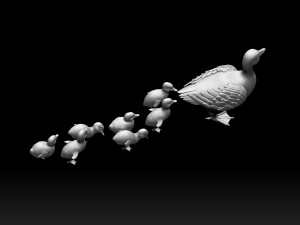 Duckling duck Modello di stampa 3D