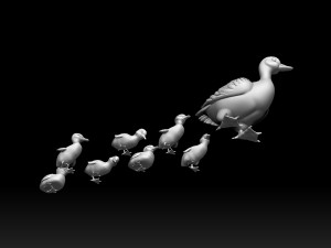 Duckling duck Modello di stampa 3D