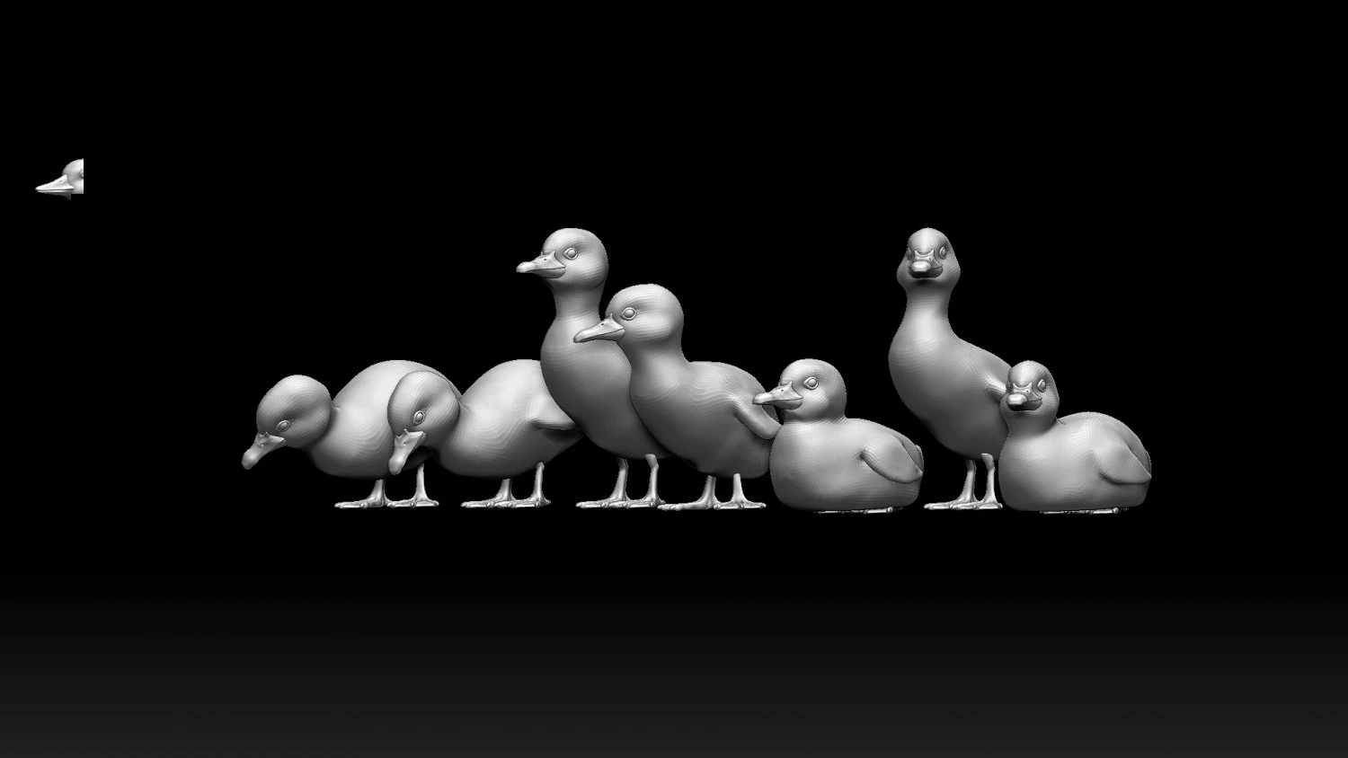 Duckling 3D Print Model .c4d .max .obj .3ds .fbx .stl .blend 
