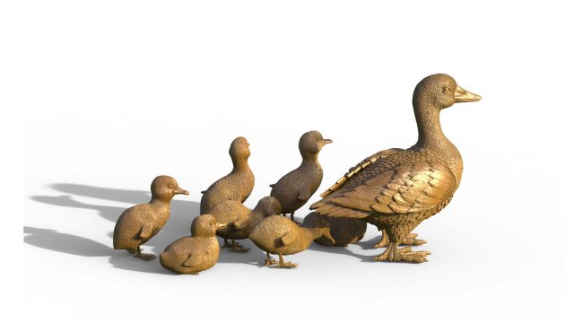 Duckling duck Modello di stampa 3D .c4d .max .obj .3ds .fbx .stl .blend 