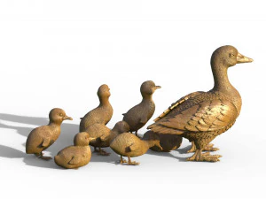 アヒルの子アヒル 3Dプリントモデル