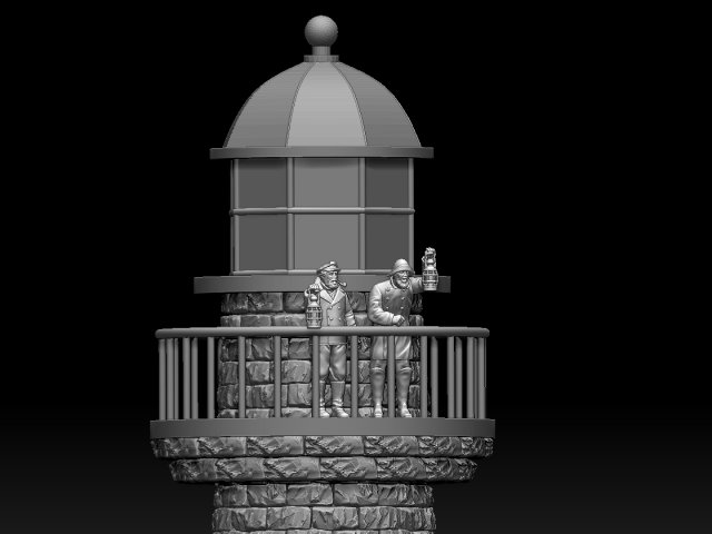Lighthouse keeper 3D 프린트 모델 .c4d .max .obj .3ds .fbx .stl .blend 