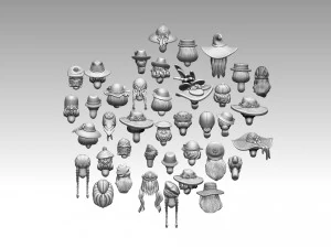 Female heads 3D Print Model