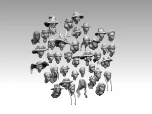 Female heads 3D Print Model