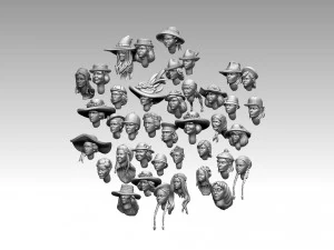 Female heads 3D Print Model