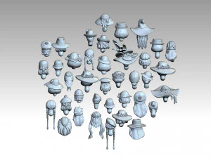 Female heads 3D Print Model