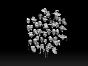 Female heads 3D Print Model