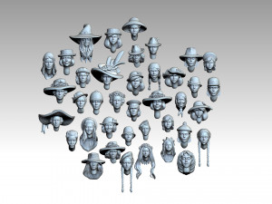 Female heads 3D 打印模型