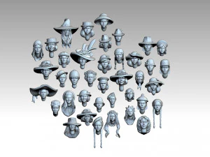 Female heads 3D Print Model