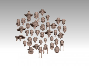 Female heads 3D 打印模型
