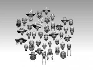 Female heads 3D Print Model