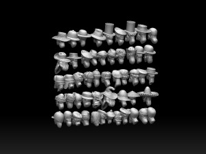 Male heads 3D प्रिंट मॉडल