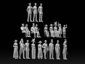 Retro people 3D Print Model