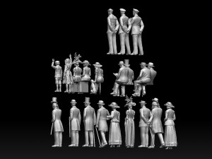 Retro people 3D Print Model