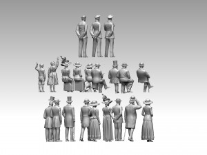 Retro people 3D Print Model