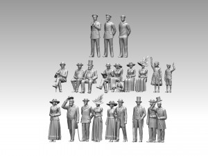 Retro people 3D Print Model