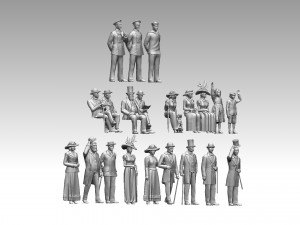 Retro people 3D Print Model