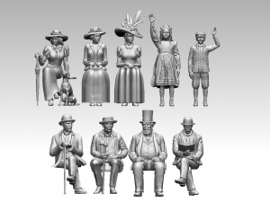 Retro people 3D Print Model