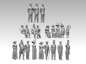 Retro people 3D Print Model