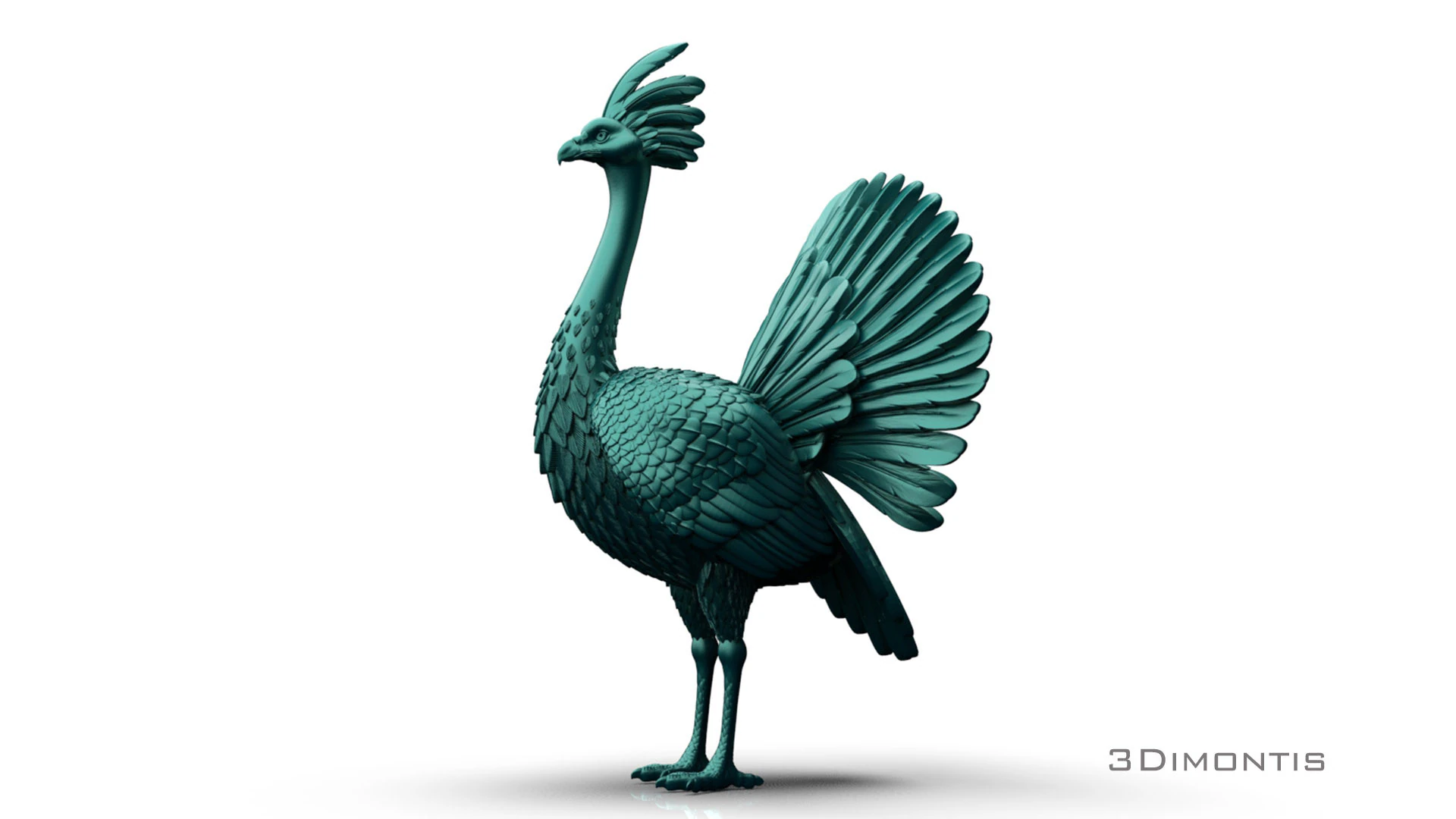 Bird High-Quality Printable CG Asset 3DExport 3D Model .c4d .max .obj .3ds .fbx .stl .blend 