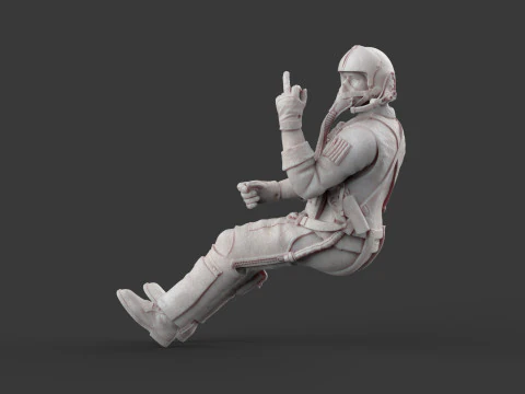 Фігурка пілота ВПС США 116, сучасний реактивний пілот, 3D для друку STL 3D Принт Модель