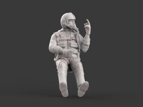 Фігурка пілота ВПС США 116, сучасний реактивний пілот, 3D для друку STL 3D Принт Модель