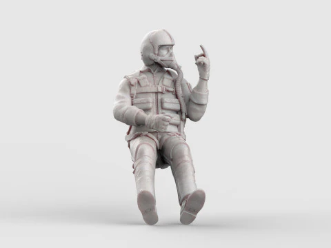 Фігурка пілота ВПС США 116, сучасний реактивний пілот, 3D для друку STL 3D Принт Модель