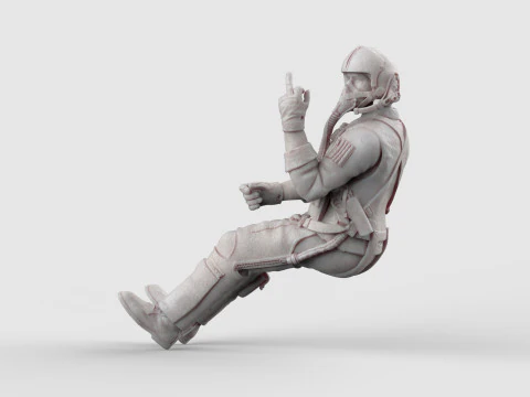 Фігурка пілота ВПС США 116, сучасний реактивний пілот, 3D для друку STL 3D Принт Модель