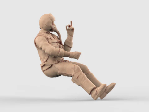 Фігурка пілота ВПС США 116, сучасний реактивний пілот, 3D для друку STL 3D Принт Модель