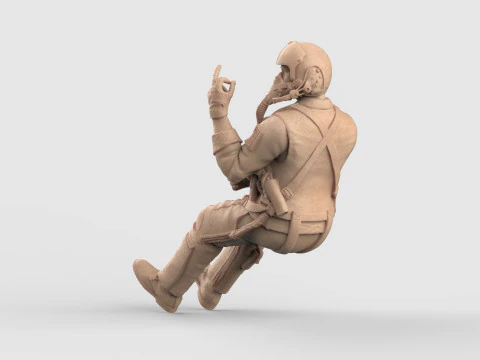 Фігурка пілота ВПС США 116, сучасний реактивний пілот, 3D для друку STL 3D Принт Модель