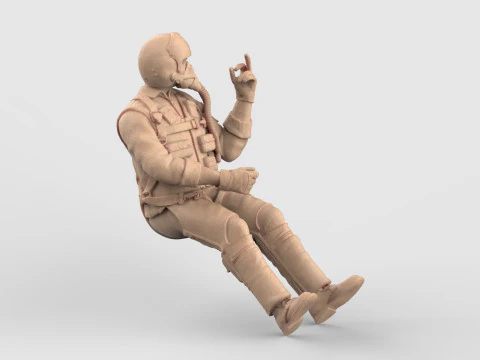 Фігурка пілота ВПС США 116, сучасний реактивний пілот, 3D для друку STL 3D Принт Модель