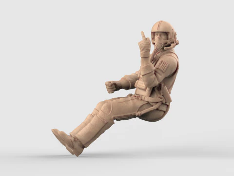Фігурка пілота ВПС США 116, сучасний реактивний пілот, 3D для друку STL 3D Принт Модель