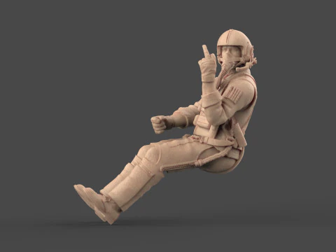 Фігурка пілота ВПС США 116, сучасний реактивний пілот, 3D для друку STL 3D Принт Модель