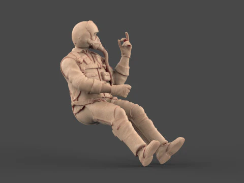 Фігурка пілота ВПС США 116, сучасний реактивний пілот, 3D для друку STL 3D Принт Модель