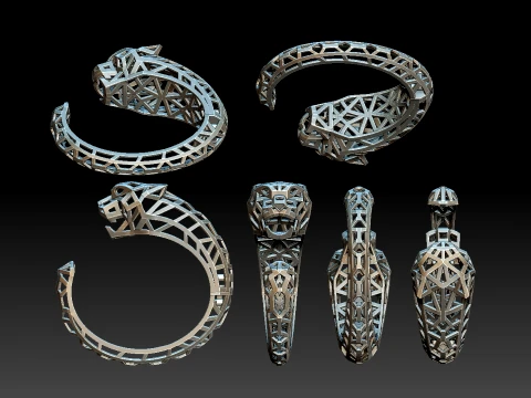Bracelet panther 3D Print Model