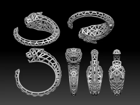 Bracelet panther 3D Print Model