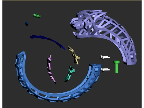 Bracelet panther 3D Print Model