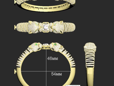 Bracelet panther 3D Print Model