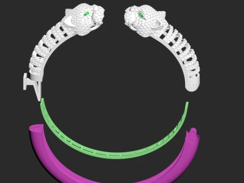 Bracelet panther 3D Print Model