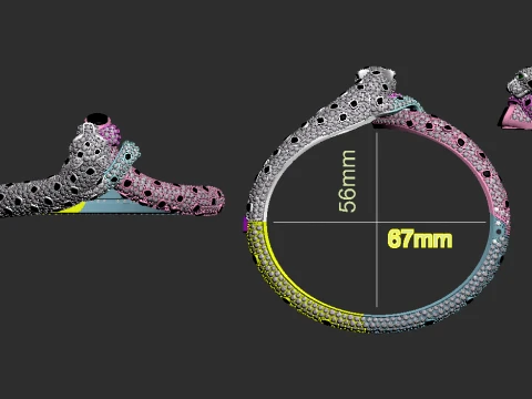 Bracelet panther 3D Print Model