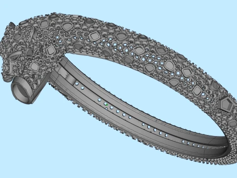 Bracelet panther 3D Print Model