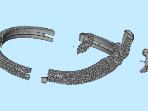 Bracelet panther 3D Print Model