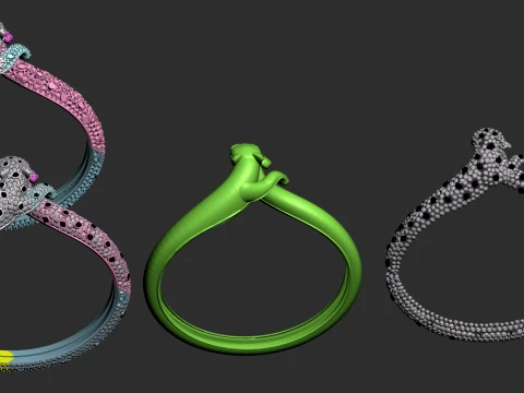 Bracelet panther 3D Print Model