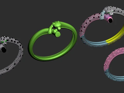 Bracelet panther 3D Print Model